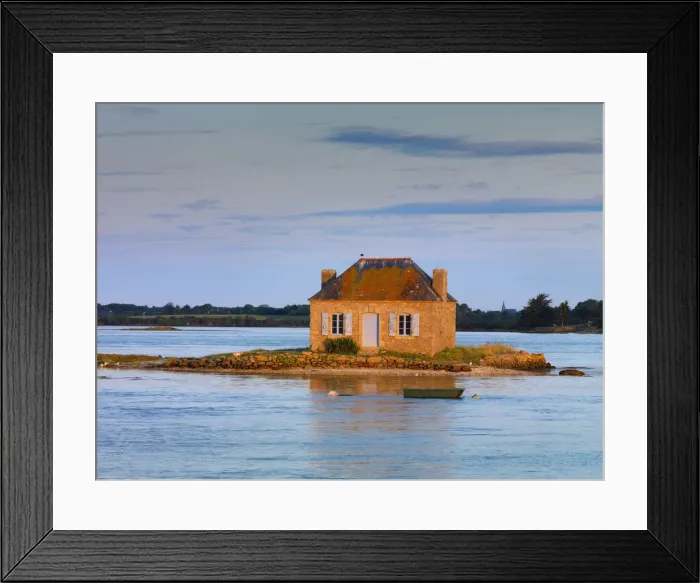 Framed Print : France, Brittany, Morbihan, Belz, Etel river, St