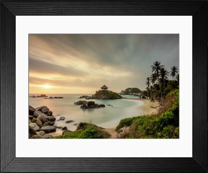 Framed Print : El Cabo San Juan del Guia beach at sunrise, Tayrona National Natural Park, Magdalena Framed Print : El Cabo San Juan del Guia beach at sunrise, Tayrona National Natural Park, Magdalena