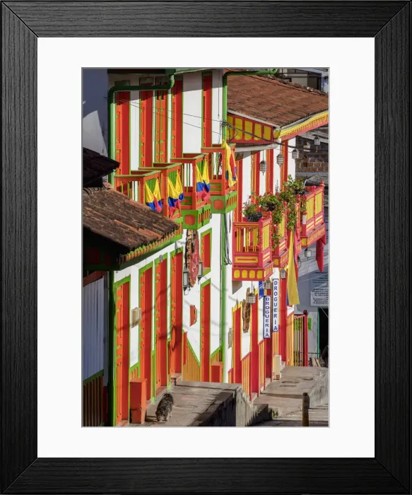 Framed Print : Street of Salento, Quindio Department, Colombia Framed Print : Street of Salento, Quindio Department, Colombia
