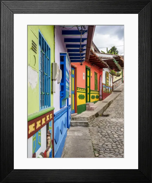 Framed Print : Colourful Street of Guatape, Antioquia Department, Colombia Framed Print : Colourful Street of Guatape, Antioquia Department, Colombia