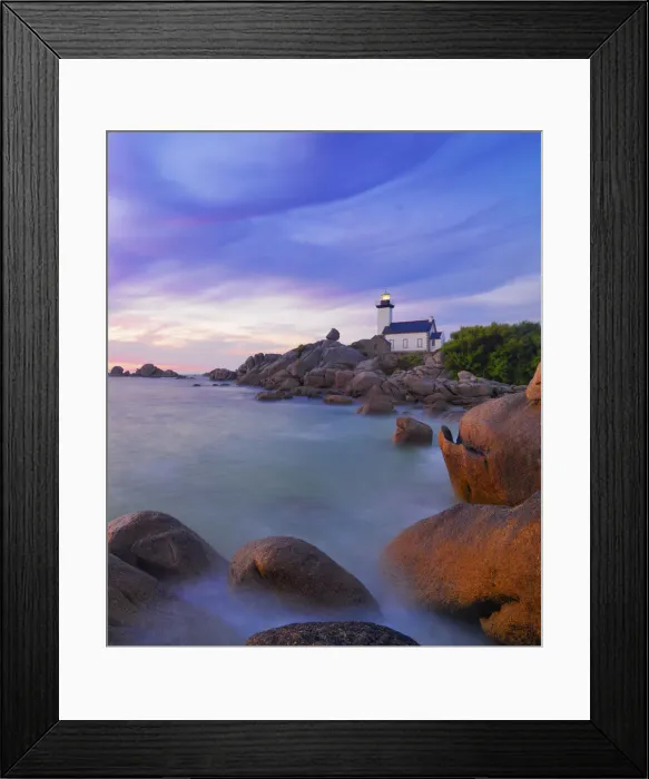 Framed Print : France, Brittany, Finistere, Brignogan Plages, Pontusval Lighthouse on Pointe de Framed Print : France, Brittany, Finistere, Brignogan Plages, Pontusval Lighthouse on Pointe de