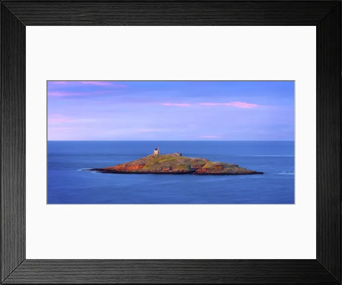 Framed Print : France, France, Cote d armor, Erquy, isle of Saint Michel at dusk Framed Print : France, France, Cote d armor, Erquy, isle of Saint Michel at dusk
