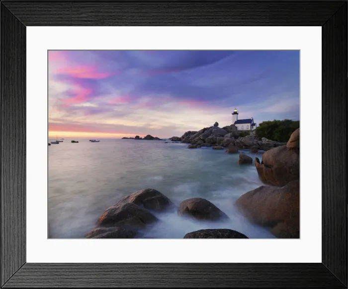 Framed Print : France, Brittany, Finistere, Brignogan Plages, Pontusval Lighthouse on Pointe de Framed Print : France, Brittany, Finistere, Brignogan Plages, Pontusval Lighthouse on Pointe de