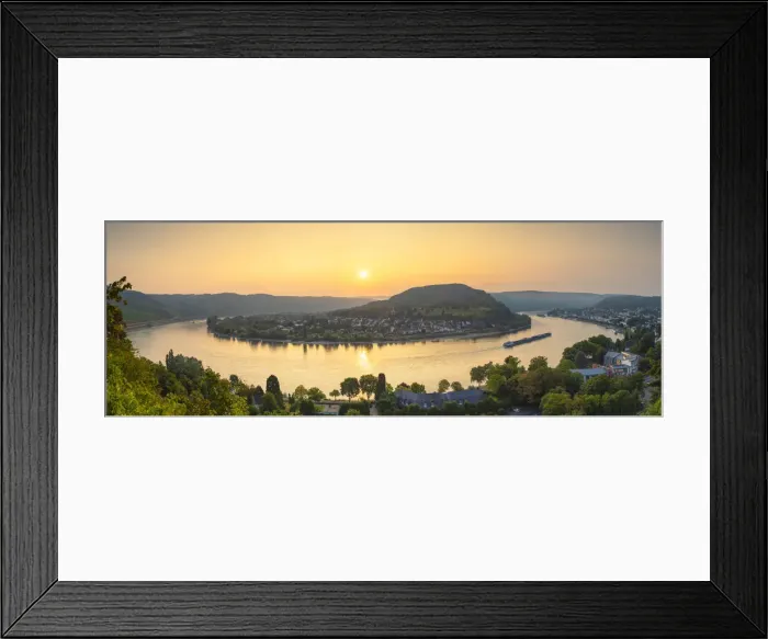 Framed Print : River Rhine at sunrise, Boppard, Rhineland-Palatinate, Germany Framed Print : River Rhine at sunrise, Boppard, Rhineland-Palatinate, Germany