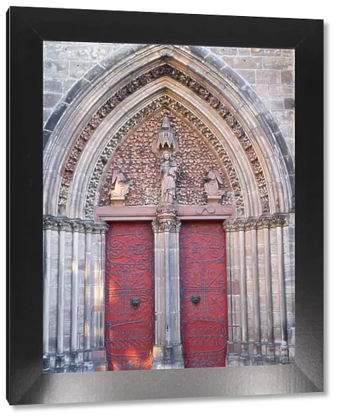 Door of St Elizabethas Church (Elisabethkirche), Marburg, Hesse, Germany