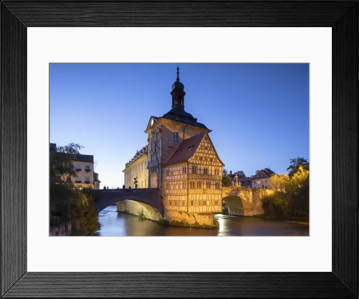 Framed Print : Altes Rathaus (Old Town Hall) at dusk, Bamberg (UNESCO World Heritage Site), Bavaria Framed Print : Altes Rathaus (Old Town Hall) at dusk, Bamberg (UNESCO World Heritage Site), Bavaria