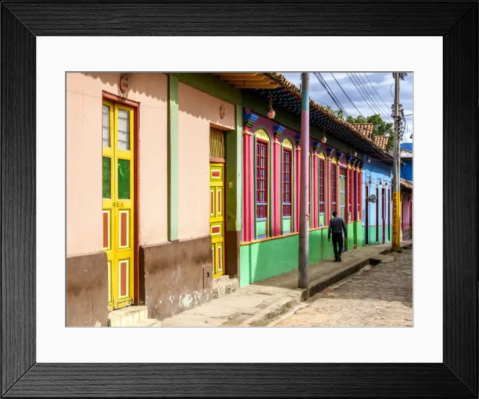 Framed Print : Colourful Architecture of Raquira, Boyaca Department, Colombia Framed Print : Colourful Architecture of Raquira, Boyaca Department, Colombia
