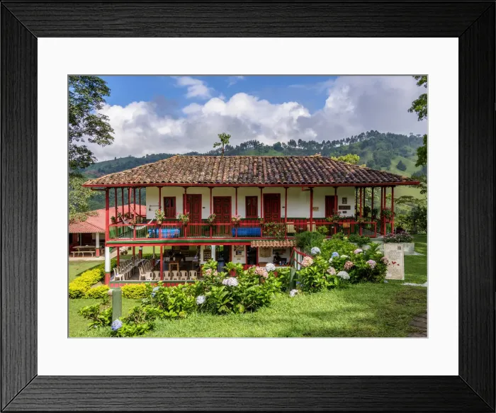 Framed Print : El Ocaso Farm, Salento, Quindio Department, Colombia Framed Print : El Ocaso Farm, Salento, Quindio Department, Colombia