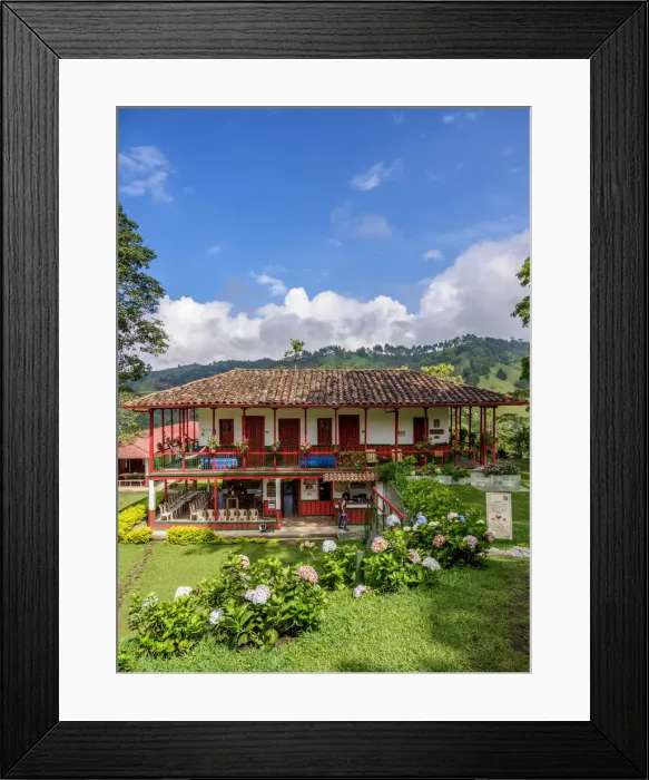 Framed Print : El Ocaso Farm, Salento, Quindio Department, Colombia Framed Print : El Ocaso Farm, Salento, Quindio Department, Colombia