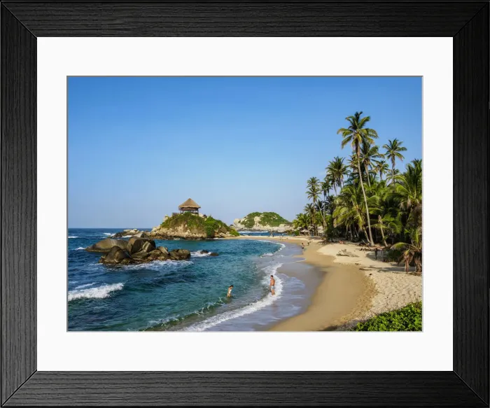 Framed Print : El Cabo San Juan del Guia beach, Tayrona National Natural Park, Magdalena Department