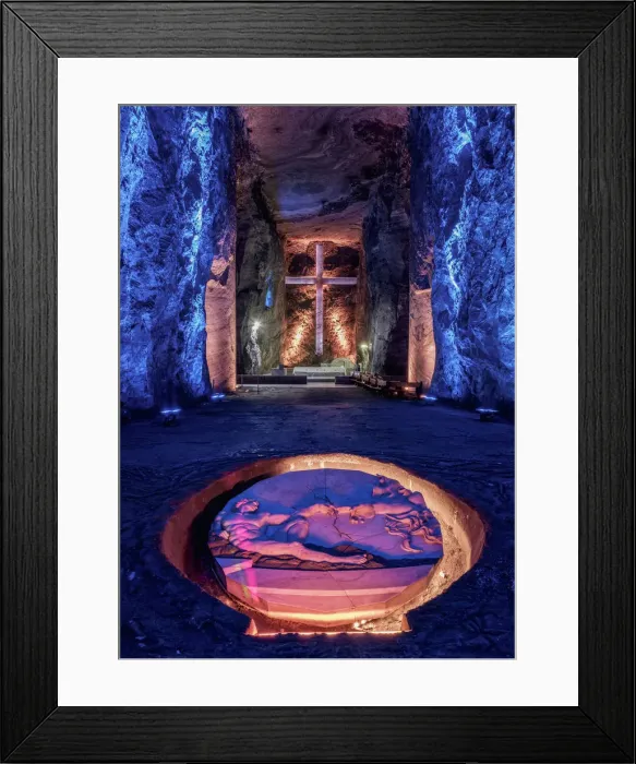 Framed Print : Salt Cathedral, interior, Zipaquira, Cundinamarca Department, Colombia Framed Print : Salt Cathedral, interior, Zipaquira, Cundinamarca Department, Colombia