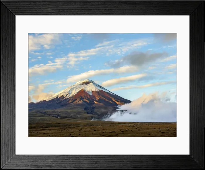 Framed Print : Cotopaxi Volcano at sunrise, Cotopaxi National Park, Cotopaxi Province, Ecuador Framed Print : Cotopaxi Volcano at sunrise, Cotopaxi National Park, Cotopaxi Province, Ecuador