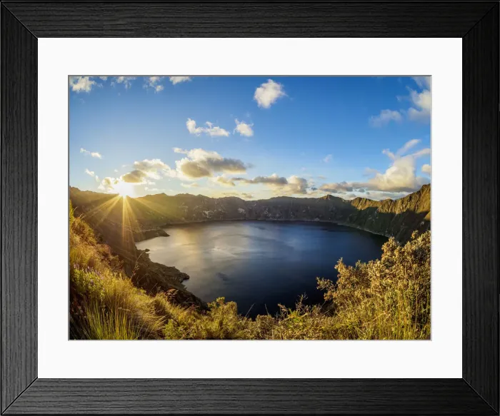 Framed Print : Lake Quilotoa at sunset, Cotopaxi Province, Ecuador Framed Print : Lake Quilotoa at sunset, Cotopaxi Province, Ecuador