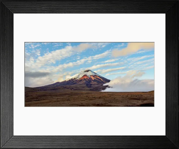 Framed Print : Cotopaxi Volcano at sunrise, Cotopaxi National Park, Cotopaxi Province, Ecuador Framed Print : Cotopaxi Volcano at sunrise, Cotopaxi National Park, Cotopaxi Province, Ecuador