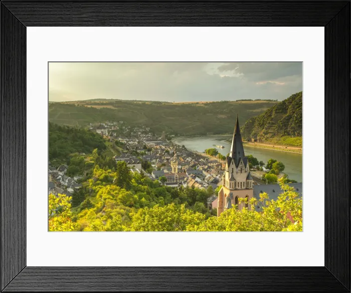 Framed Print : View of Liebfrauenkirche and Oberwesel, Rhineland-Palatinate, Germany Framed Print : View of Liebfrauenkirche and Oberwesel, Rhineland-Palatinate, Germany