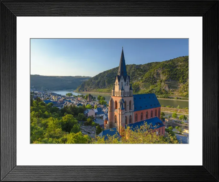 Framed Print : Liebfrauenkirche, Oberwesel, Rhineland-Palatinate, Germany