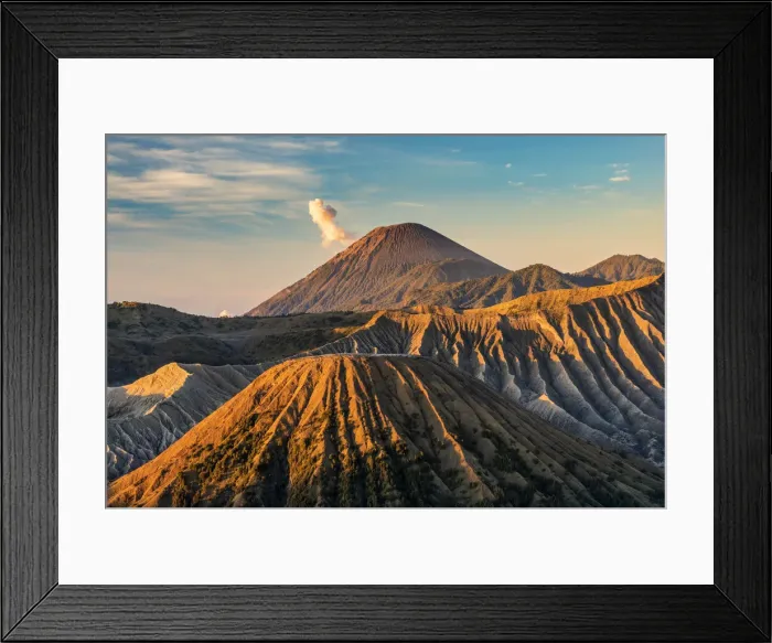 Framed Print : Mount Semeru erupting, Bromo Tengger Semeru National Park, Java, Indonesia