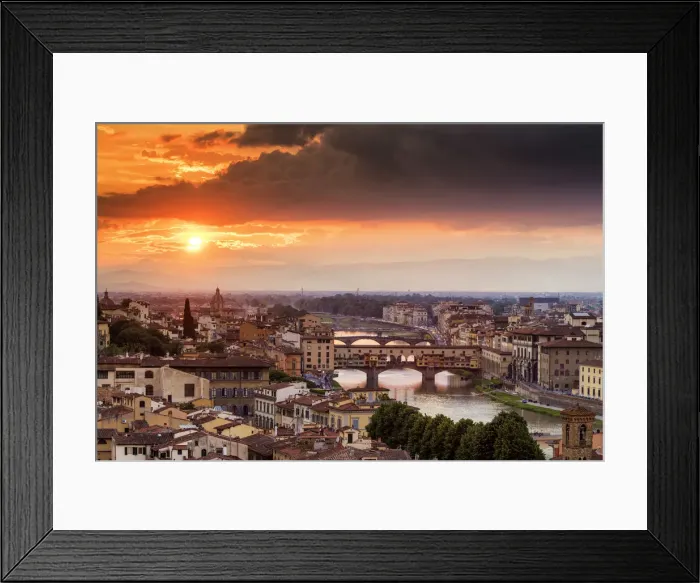 Framed Print : Sunset over Florence, Tuscany, Italy Framed Print : Sunset over Florence, Tuscany, Italy