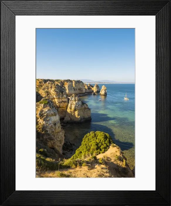 Framed Print : Portugal, Algarve, Faro district, Lagos, Camilo Beach (Praia do Camilo)