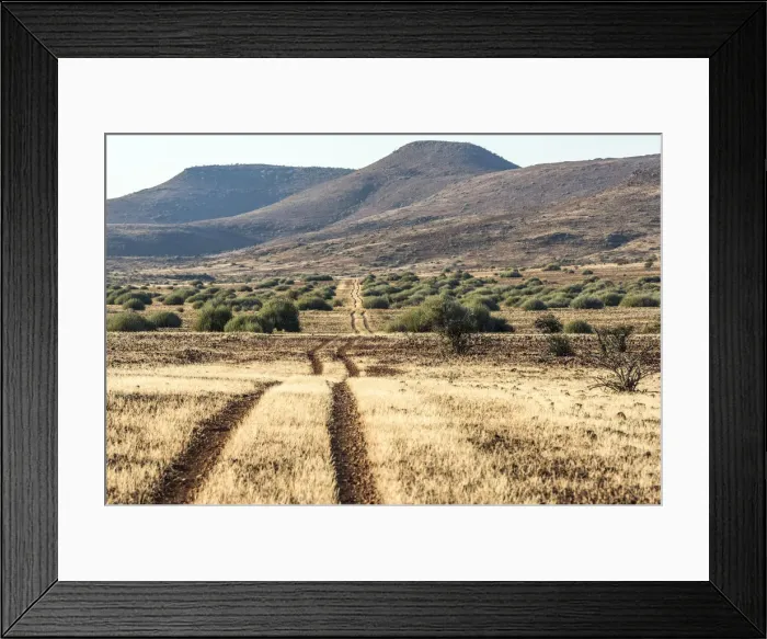 Framed Print : Africa, Namibia, Damara Land. A field road on the concession of Palmwag reserve Framed Print : Africa, Namibia, Damara Land. A field road on the concession of Palmwag reserve