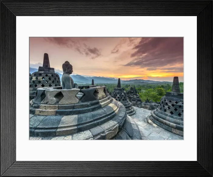 Framed Print : Buddha statue, Candi Borobudur buddhist temple, Muntilan, Java, Indonesia Framed Print : Buddha statue, Candi Borobudur buddhist temple, Muntilan, Java, Indonesia