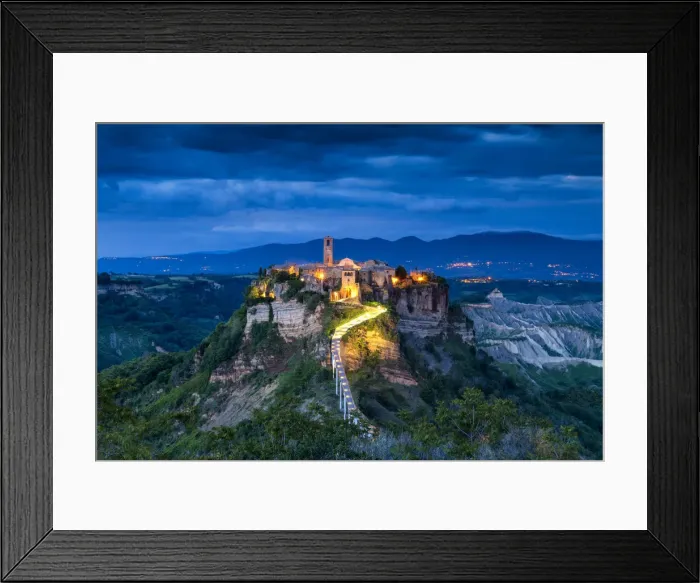 Framed Print : Civita di Bagnoregio at Twilight, Lazio, Italy Framed Print : Civita di Bagnoregio at Twilight, Lazio, Italy