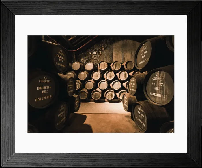 Framed Print : Portugal, Norte region, Porto (Oporto). Grahams Porto wine cellars in Villa Framed Print : Portugal, Norte region, Porto (Oporto). Grahams Porto wine cellars in Villa