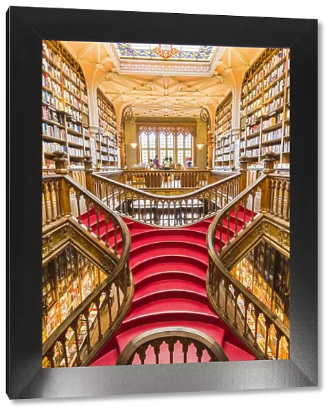 Portugal, Norte region, Porto (Oporto). Lello Bookstore (Livraria Lello) and its