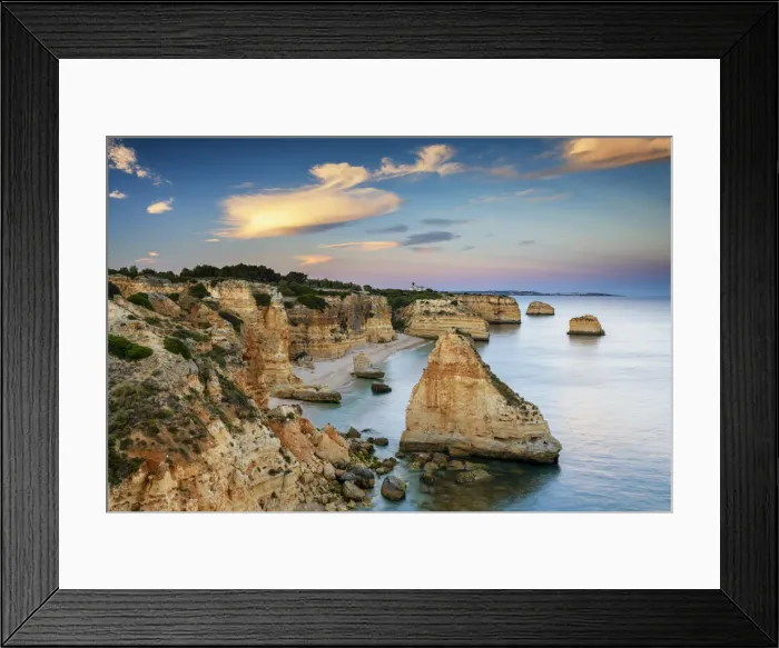 Framed Print : Sea Stacks at Praia de Marinha, Algarve, Portugal Framed Print : Sea Stacks at Praia de Marinha, Algarve, Portugal