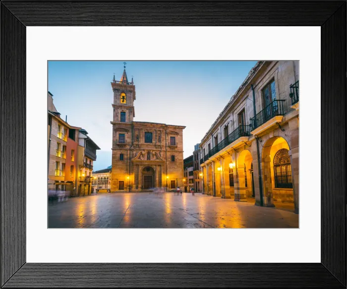 Framed Print : Spain, Asturias, Oviedo. Church of San Isidoro (Iglesia de San Isidoro) in Plaza Framed Print : Spain, Asturias, Oviedo. Church of San Isidoro (Iglesia de San Isidoro) in Plaza