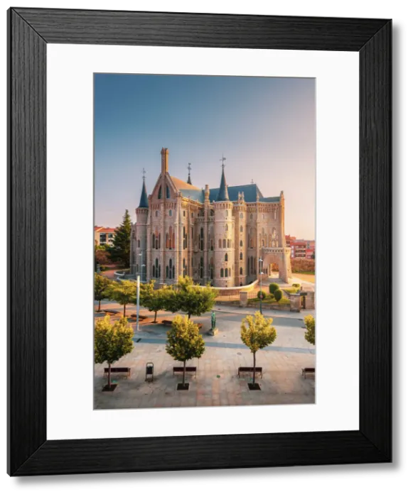 Framed Print : Spain, Castile and Leon, Astorga. The Episcopal Palace of Astorga designed by Antoni Framed Print : Spain, Castile and Leon, Astorga. The Episcopal Palace of Astorga designed by Antoni