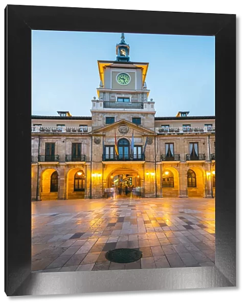 Spain, Asturias, Oviedo. Town hall in Plaza de la ConstituciAon