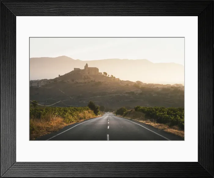 Framed Print : Spain, La Rioja, San Vicente de la Sonsierra at sunrise Framed Print : Spain, La Rioja, San Vicente de la Sonsierra at sunrise