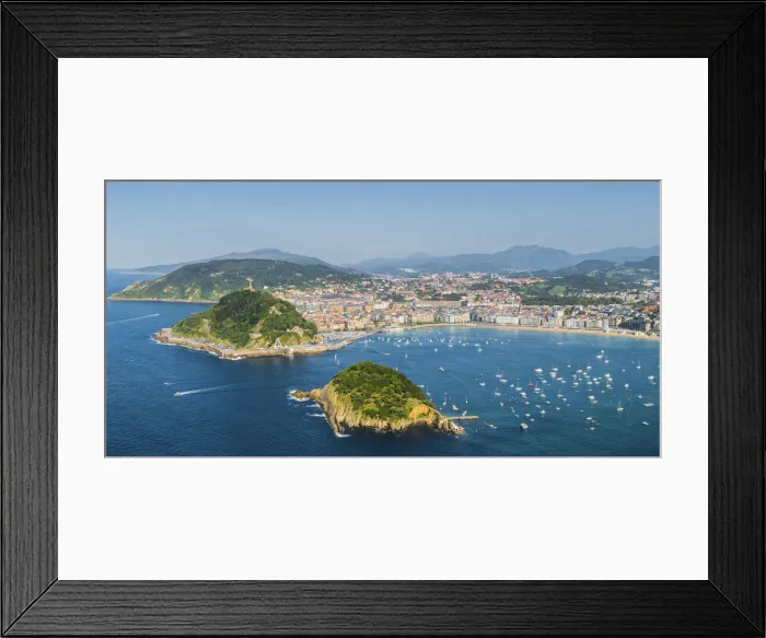 Framed Print : Spain, Basque Country, San Sebastian (Donostia). Santa Clara Island and the Concha Bay Framed Print : Spain, Basque Country, San Sebastian (Donostia). Santa Clara Island and the Concha Bay