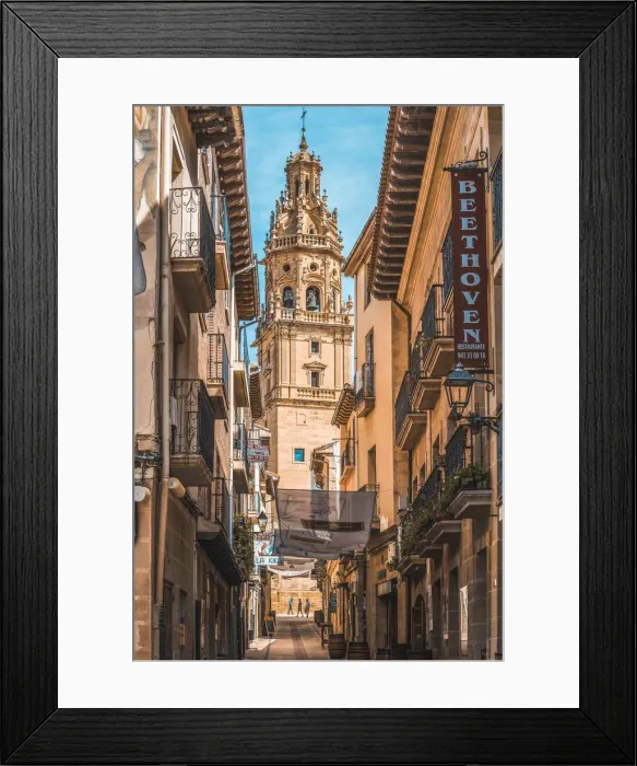 Framed Print : Spain, La Rioja, Haro. Church of Santo Tomas in the old town