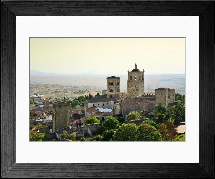 Framed Print : The Church of Santa Maria la Mayor with its two towers, dating back to the 15th century
