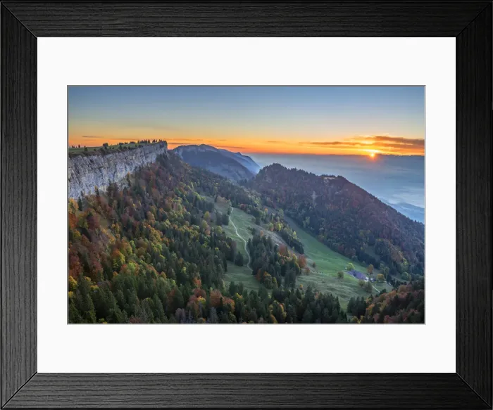 Framed Print : Sunrise in the Jura seen from mountain Grenchen, Grenchen, Solothurn, Switzerland Framed Print : Sunrise in the Jura seen from mountain Grenchen, Grenchen, Solothurn, Switzerland