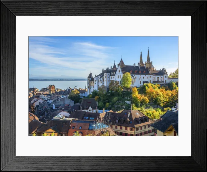 Framed Print : Castle of Neuchatel, Switzerland Framed Print : Castle of Neuchatel, Switzerland
