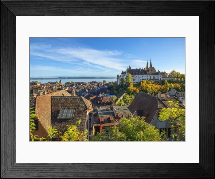 Framed Print : Castle of Neuchatel, Switzerland Framed Print : Castle of Neuchatel, Switzerland