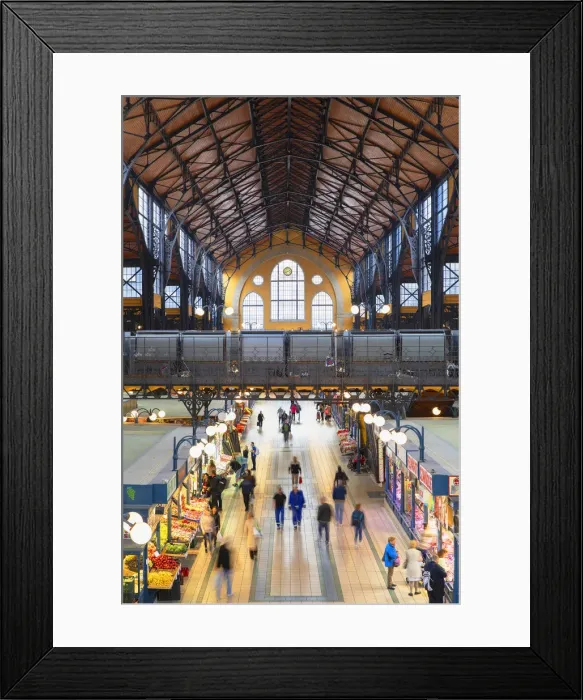 Framed Print : Central Market Hall, Budapest, Hungary
