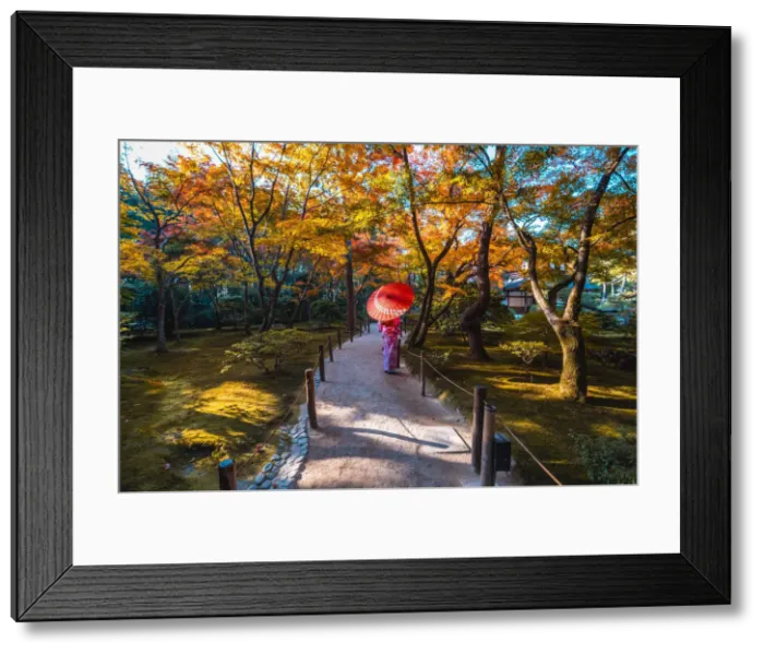 Framed Print : Ginkaku-ji (Jisho-Ji) temple, Kyoto, Kyoto prefecture, Kansai region, Japan