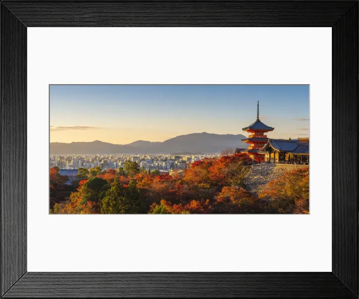 Framed Print : Kiyomizu-dera temple, Kyoto, Kyoto prefecture, Kansai region, Japan