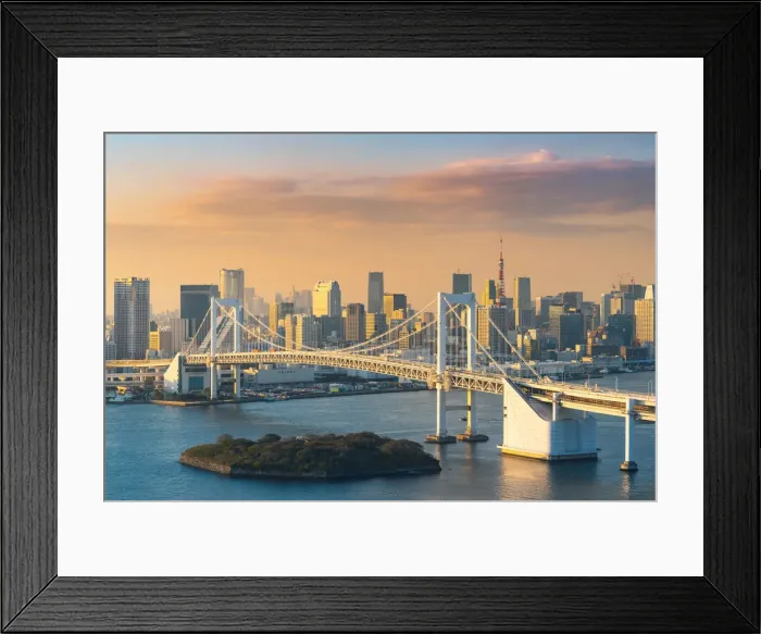 Framed Print : Rainbow Bridge and Tokyo Bay, Odaiba, Tokyo, Kanto region, Japan Framed Print : Rainbow Bridge and Tokyo Bay, Odaiba, Tokyo, Kanto region, Japan