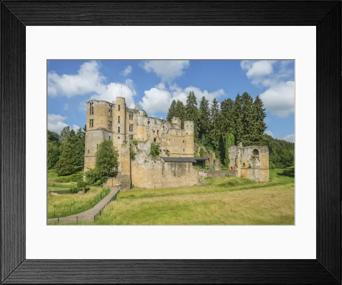 Framed Print : Beaufort castle, Befort, Kanton Echternach, Luxembourg