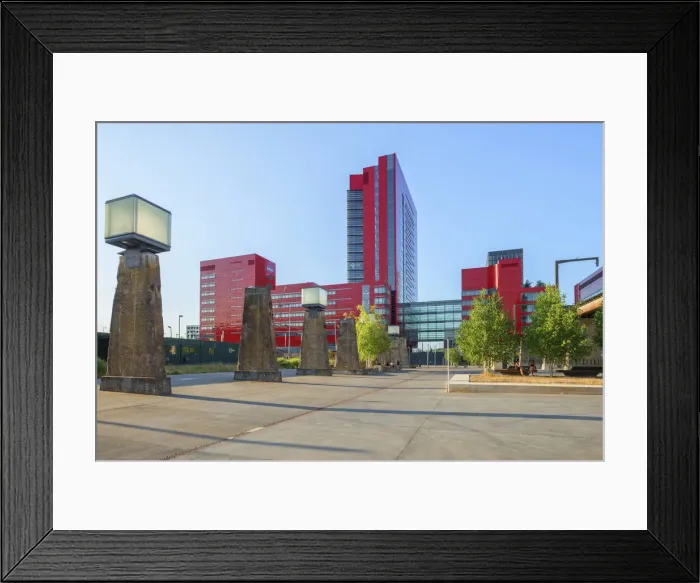 Framed Print : RBC office building (Vasconi Associes Architectes) at Belval, Esch-sur-Alzette, Kanton