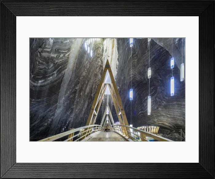 Framed Print : Romania, Transylvania, Cluj-Napoca. The bridge to the boating lake in the Terezia