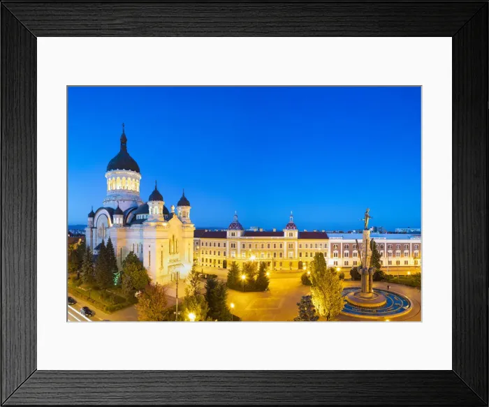Framed Print : Romania, Transylvania, Cluj-Napoca. Avram Iancu Square and the Dormition of the Theotokos Framed Print : Romania, Transylvania, Cluj-Napoca. Avram Iancu Square and the Dormition of the Theotokos