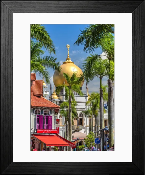 Framed Print : Sultan Mosque and Arab Street, Singapore