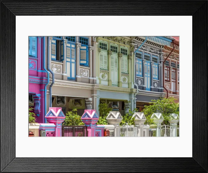 Framed Print : Peranakan Terrace House, Singapore