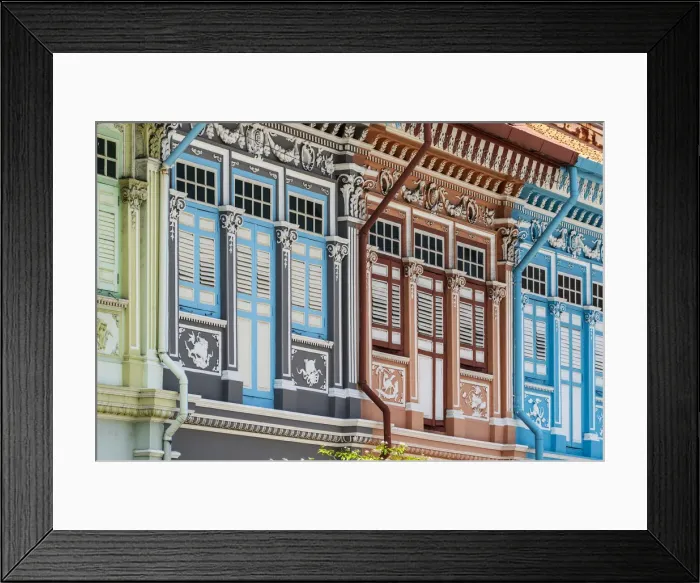 Framed Print : Peranakan Terrace House, Singapore Framed Print : Peranakan Terrace House, Singapore